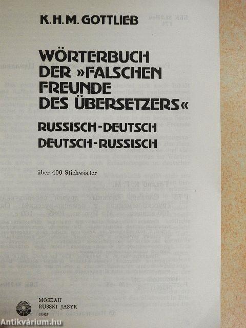 Wörterbuch der »Falschen Freunde des Übersetzers«