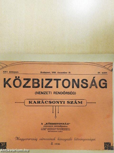 Közbiztonság - Nemzeti Rendőrség 1918. december 15.