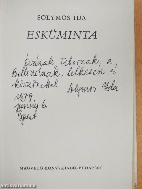 Esküminta (dedikált példány)