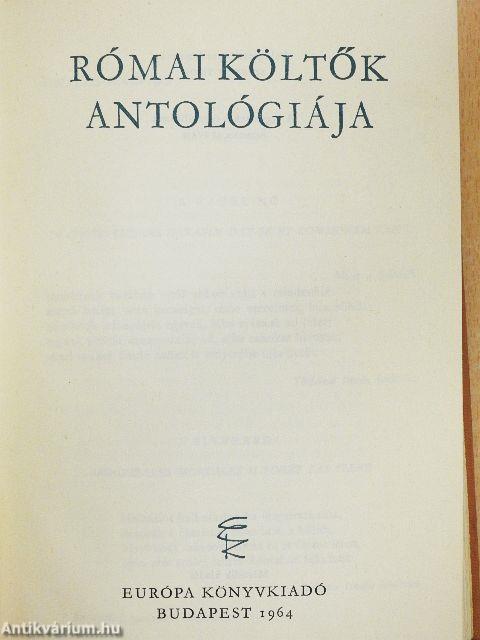 Római költők antológiája
