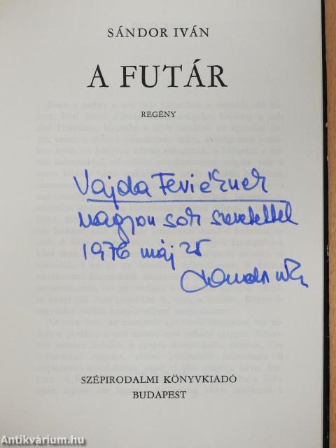 A futár (dedikált példány)