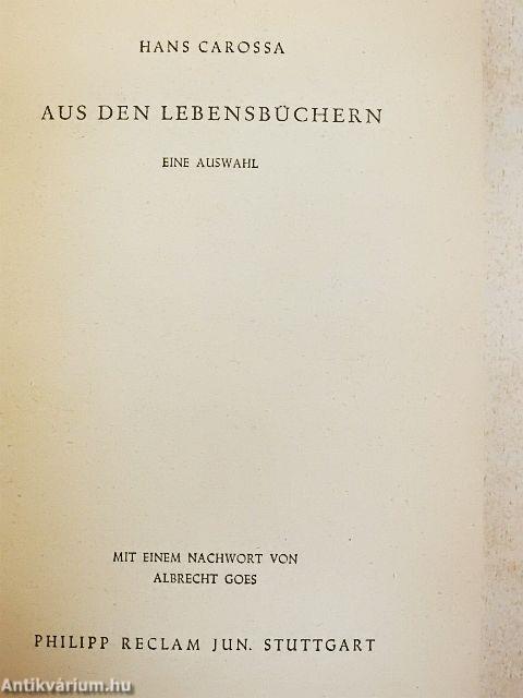 Aus den Lebens Büchern