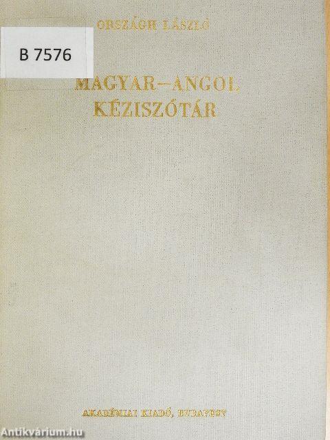 Magyar-angol kéziszótár