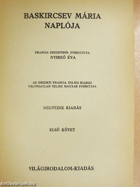Baskircsev Mária naplója I-II.