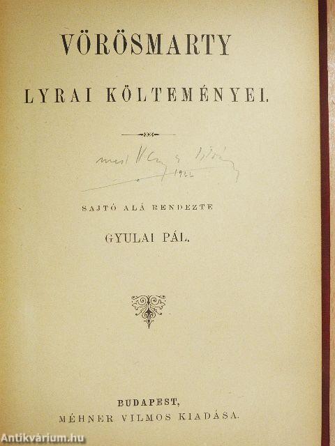 Vörösmarty lyrai költeményei I.