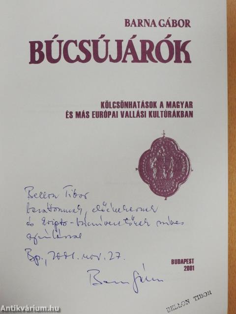 Búcsújárók (dedikált példány)
