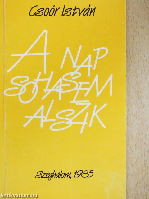 A nap sohasem alszik (számozott, dedikált példány)