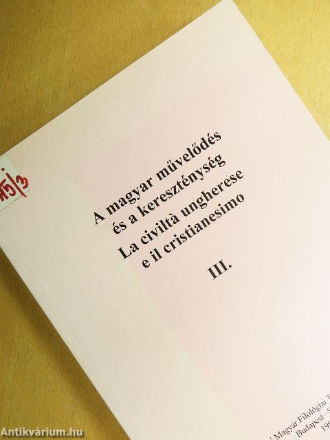 A magyar művelődés és a kereszténység I-III.