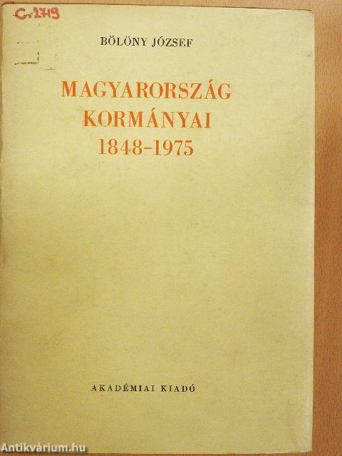 Magyarország kormányai 1848-1975