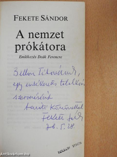 A nemzet prókátora (dedikált példány)