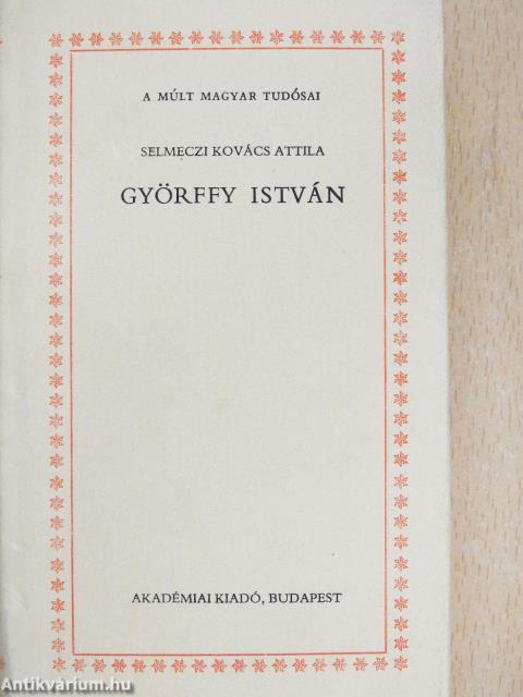 Györffy István (dedikált példány)