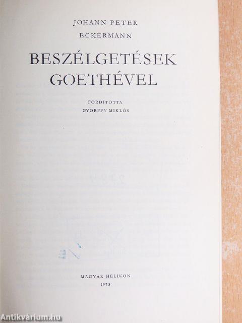 Beszélgetések Goethével