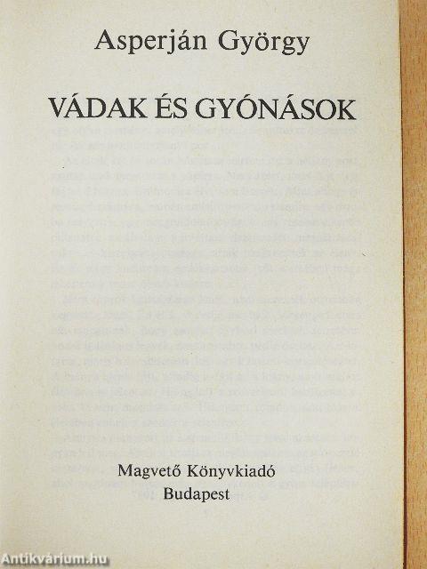 Vádak és gyónások