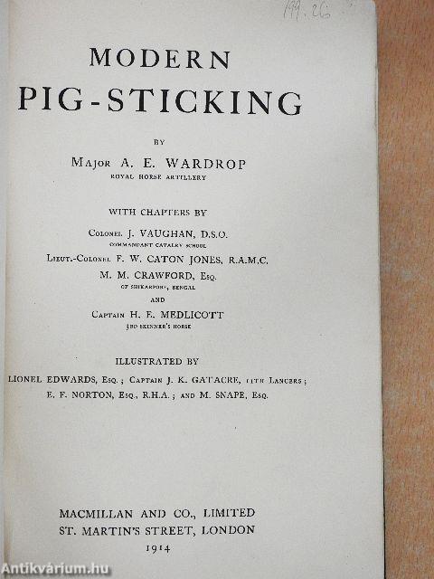 Modern pig-sticking