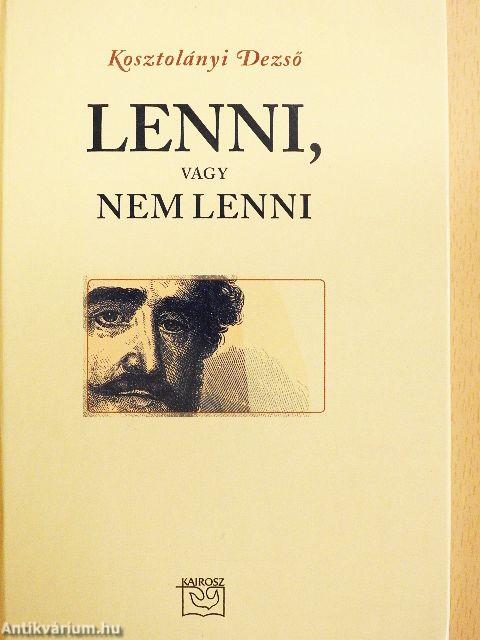 Lenni, vagy nem lenni