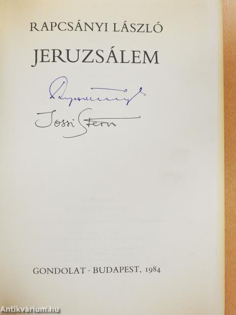 Jeruzsálem (kétszeresen aláírt példány)