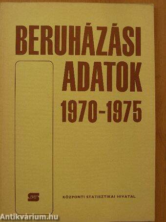 Beruházási adatok 1970-1975