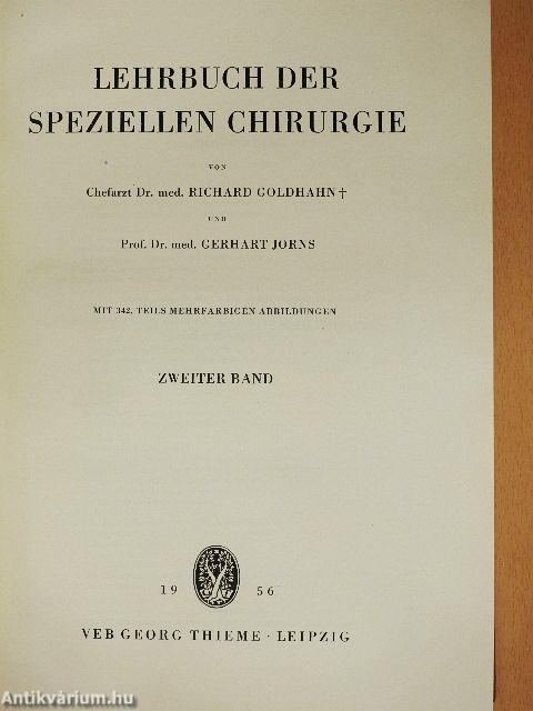 Lehrbuch der Speziellen Chirurgie II.
