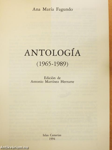 Antología (1965-1989) (dedikált példány)