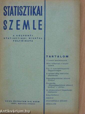 Statisztikai szemle 1957. április-május