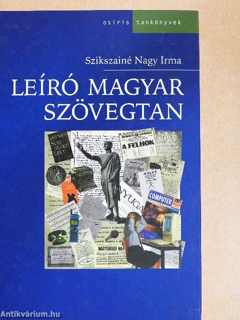 Leíró magyar szövegtan