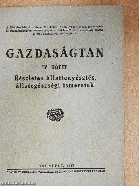 Gazdaságtan IV.