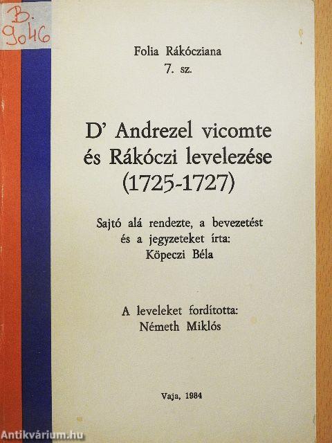 D' Andrezel vicomte és Rákóczi levelezése