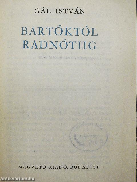 Bartóktól Radnótiig