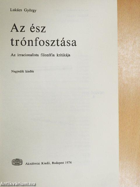 Az ész trónfosztása