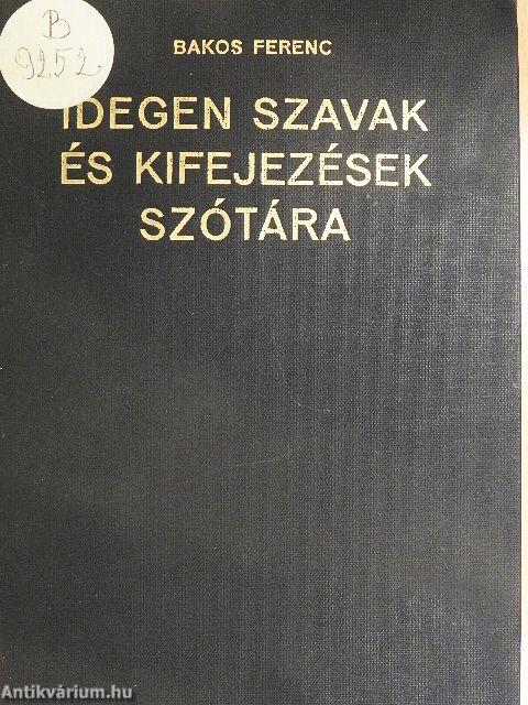 Idegen szavak és kifejezések szótára