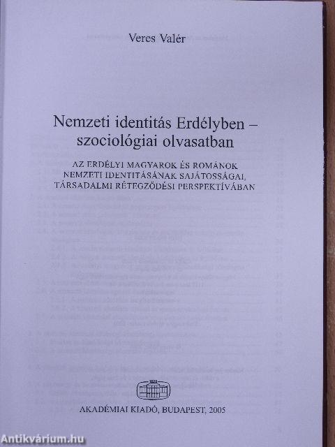 Nemzeti identitás Erdélyben - szociológiai olvasatban