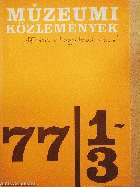 Múzeumi Közlemények 1977/1-3.