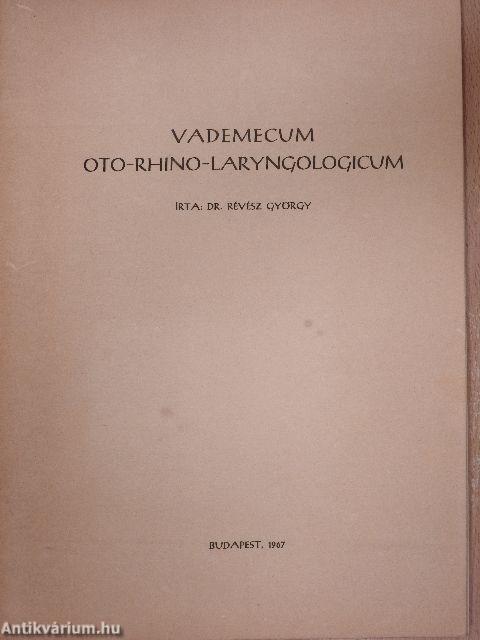 Vademecum Oto-Rhino-Laryngologicum