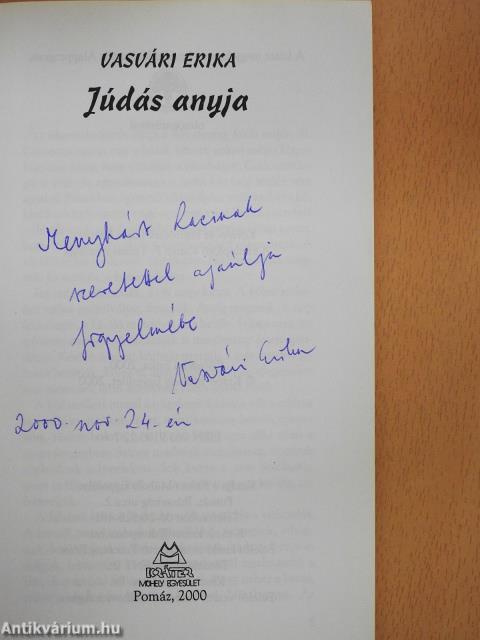 Júdás anyja (dedikált példány)