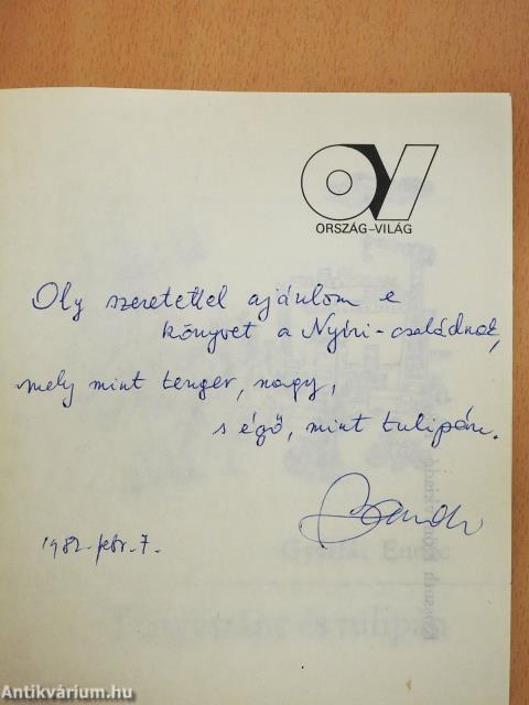 Tengertánc és tulipán (dedikált példány)