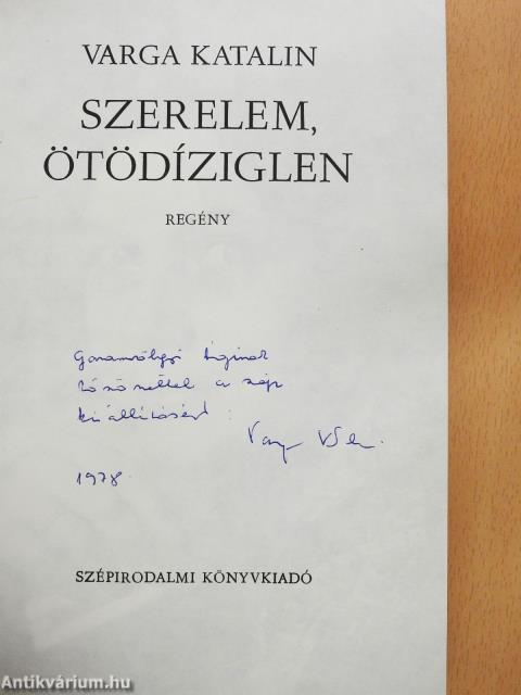 Szerelem, ötödíziglen (dedikált példány)