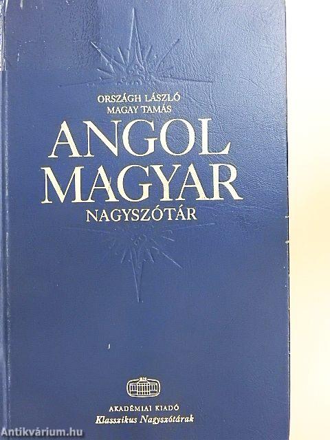Angol-magyar nagyszótár