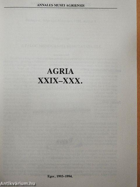 Agria XXIX-XXX.