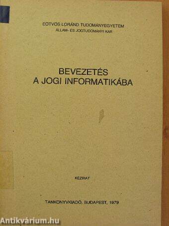 Bevezetés a jogi informatikába