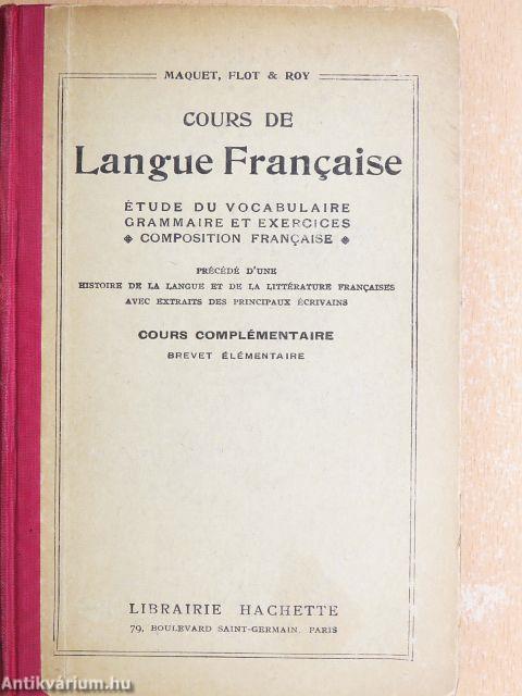 Cours de Langue Francaise