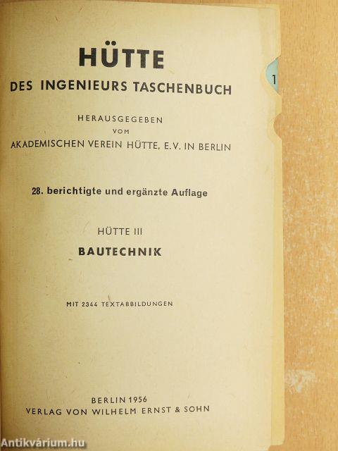 Hütte - Des Ingenieurs Taschenbuch III. (töredék)