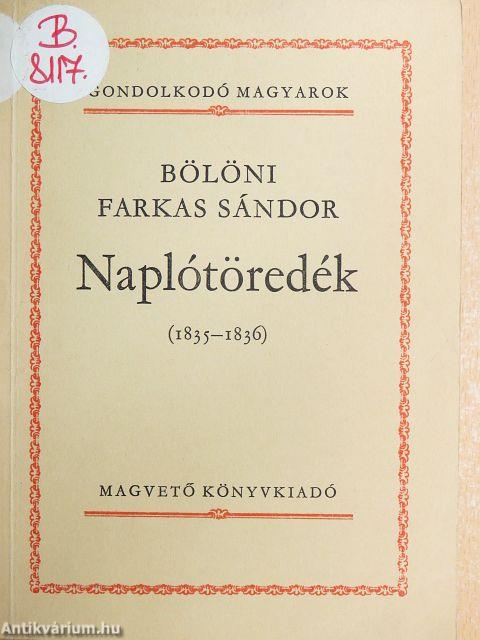 Naplótöredék (1835-1836)