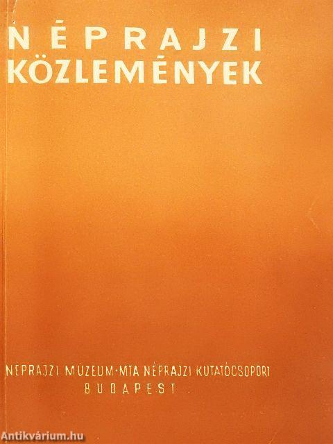 Néprajzi közlemények X. 3-4.