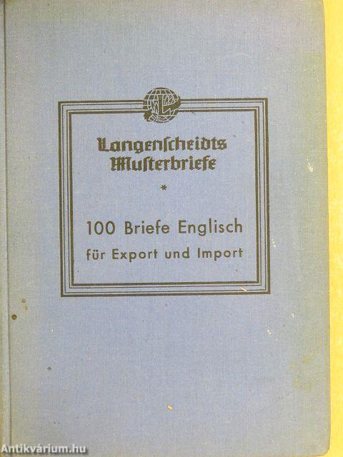 100 Briefe Englisch für Export und Import