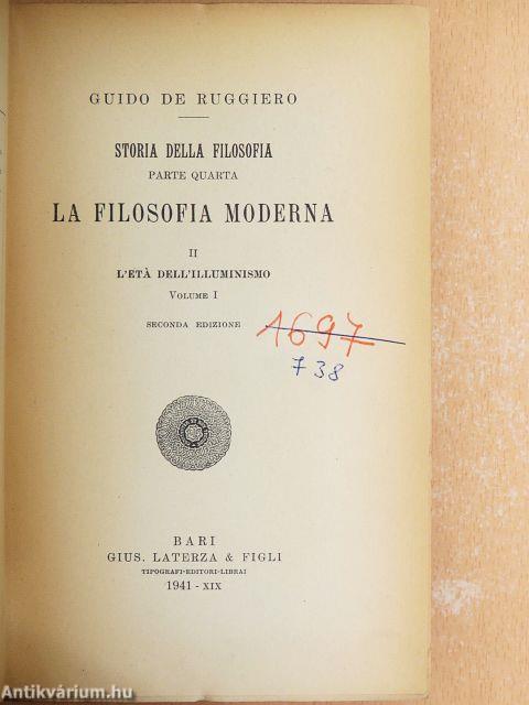 La filosofia moderna II/1.