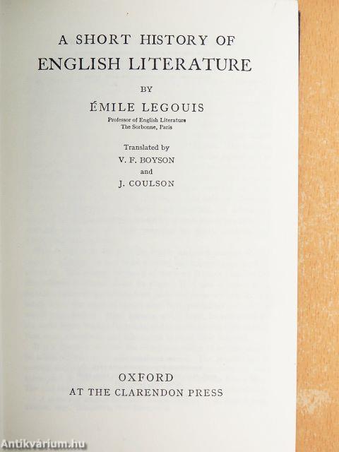 A Short History of English Literature