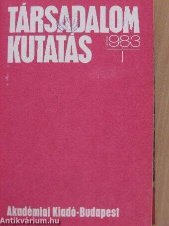Társadalomkutatás 1983/1-4.