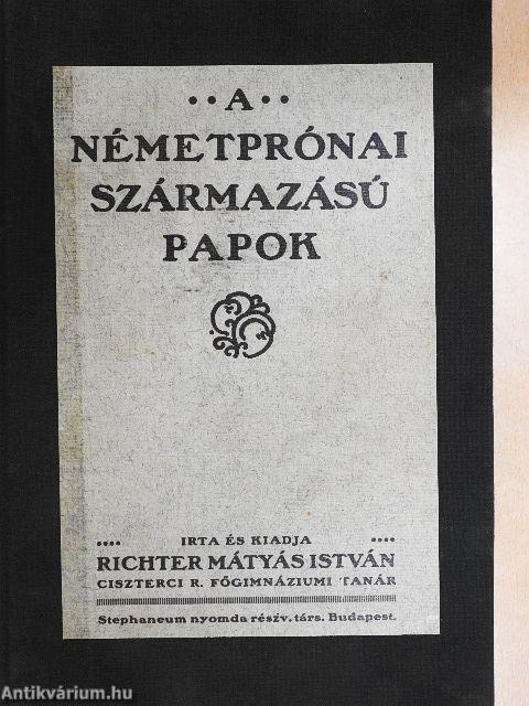 A németprónai származású papok (dedikált példány)