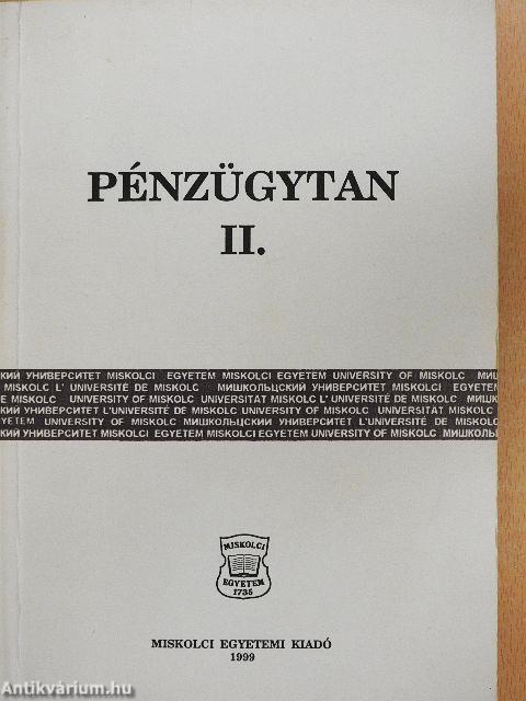 Pénzügytan II.