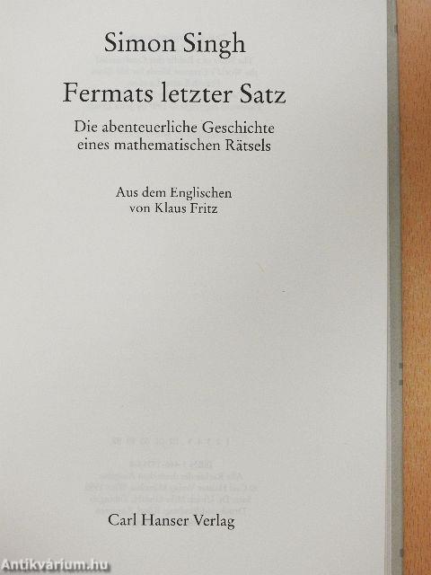 Fermats letzter Satz